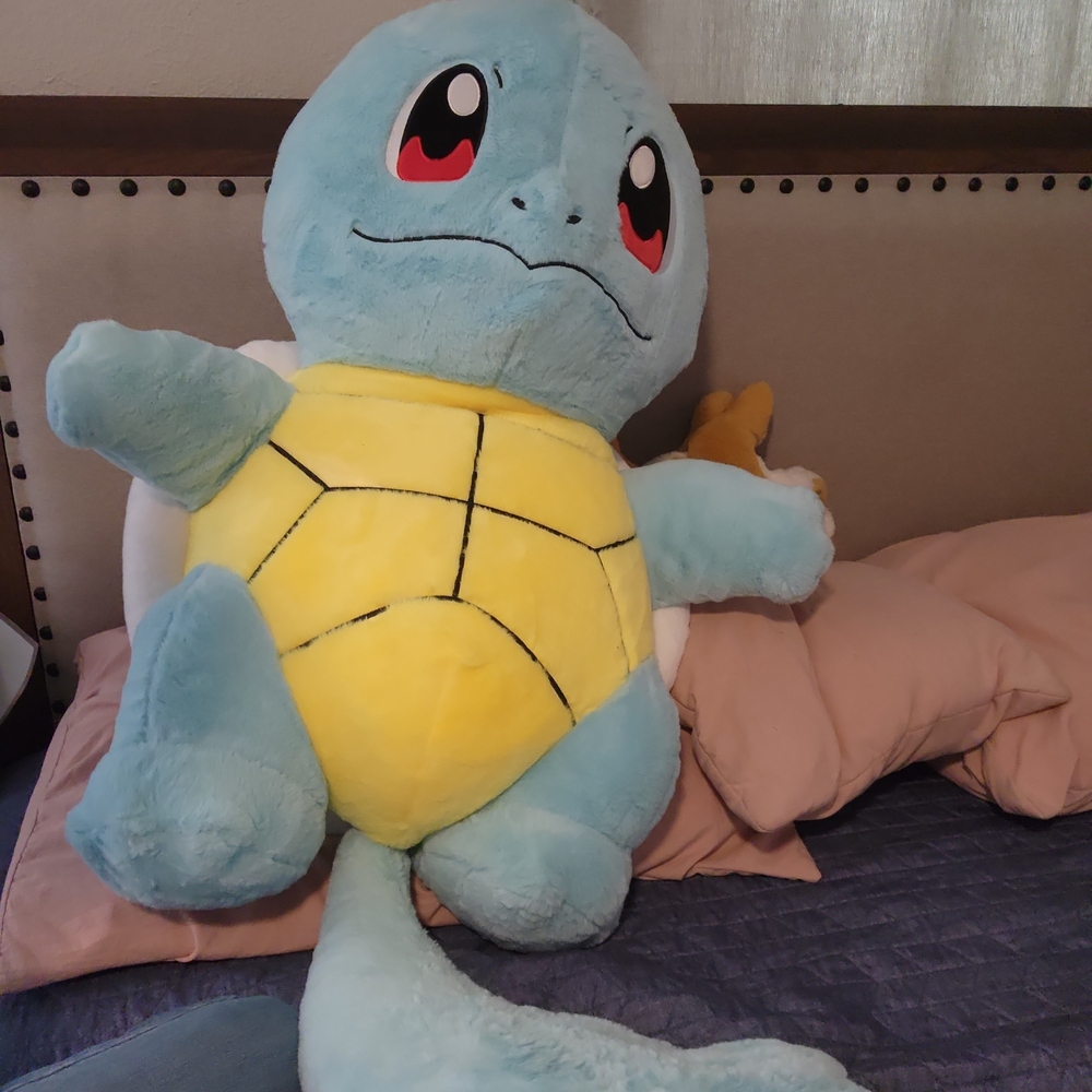 Large Blue and Yellow Plush Toy